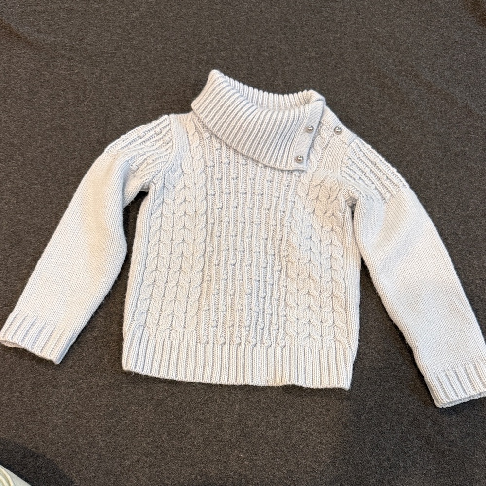 Janie and Jack Cream Cable Knit Sweater